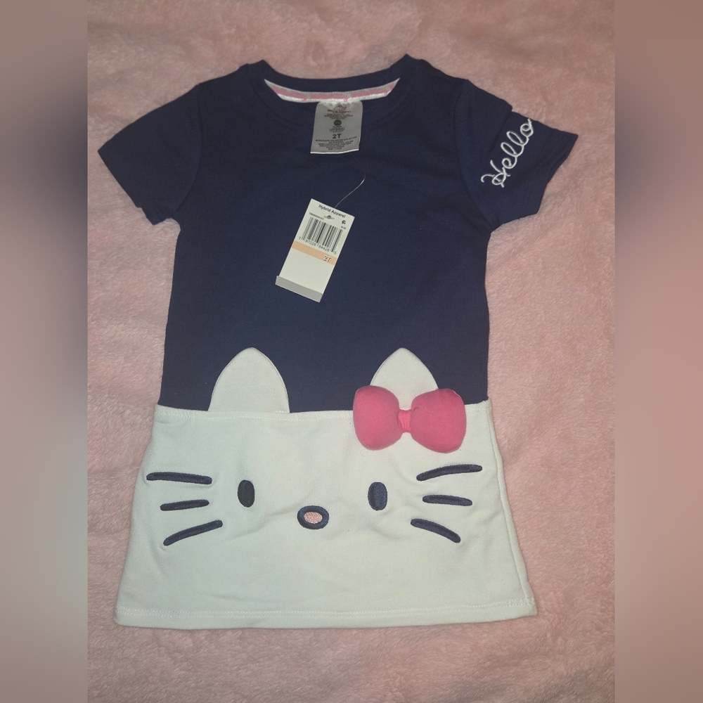 Hello Kitty Navy and White Casual Dress